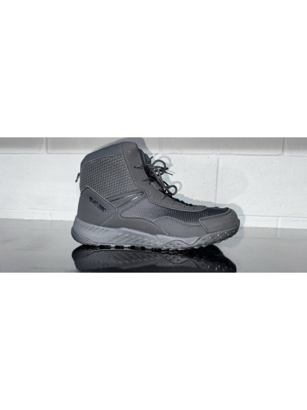 Hi-Tec Invader Mens Slip Resistant Tactical Work Boots Size 12 WIDE Black